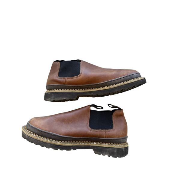 Mens Georgia Boot Co Boots Size 12 Wide Slip On Leather Shoes Giant Romeo GR274 - Picture 3 of 7